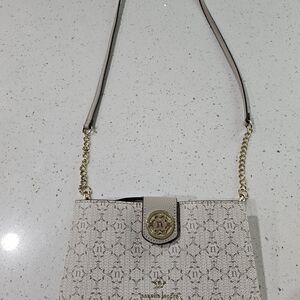 Michael Kors Cream and Gold Crossbody Bag